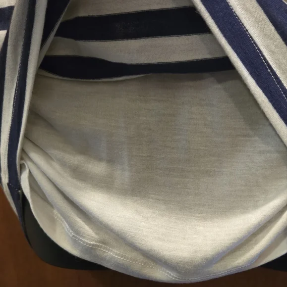 NM Clothing Co. Striped Blue & White layered long Tank Top szL - Picture 4 of 7